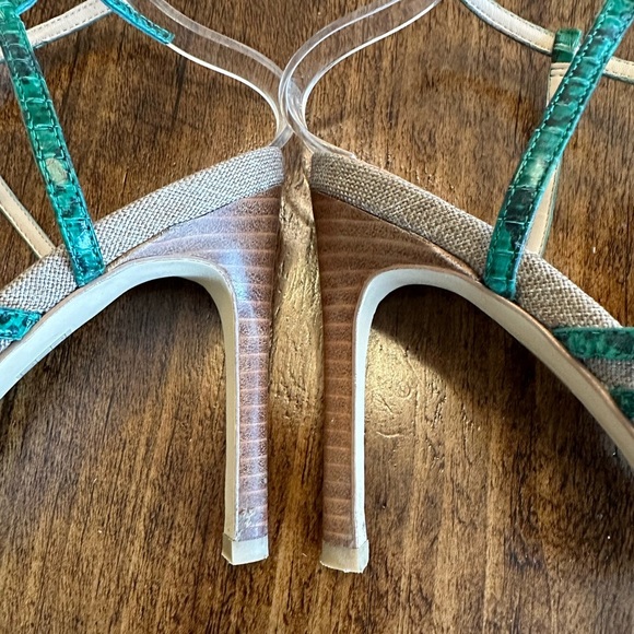 Pelle Moda | Suede 3D Flower High Heel Sandals - Picture 4 of 8